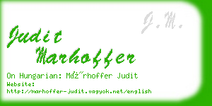 judit marhoffer business card